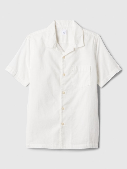 View large product image 1 of 1. Kids Linen-Blend Vacay Shirt