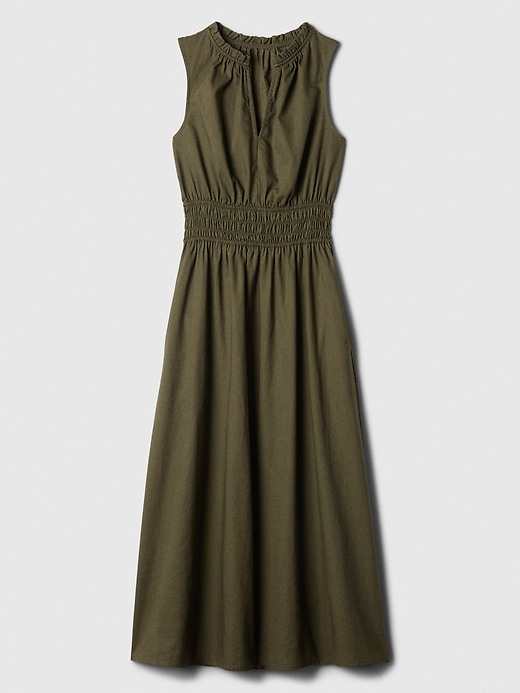 Image number 10 showing, Linen-Blend Splitneck Maxi Dress
