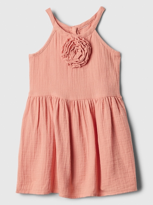 Image number 2 showing, babyGap Gauze Sleeveless Rosette Dress
