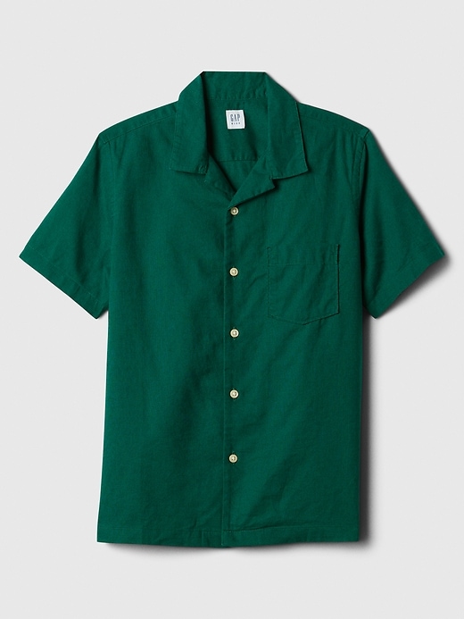 Image number 5 showing, Kids Linen-Blend Vacay Shirt