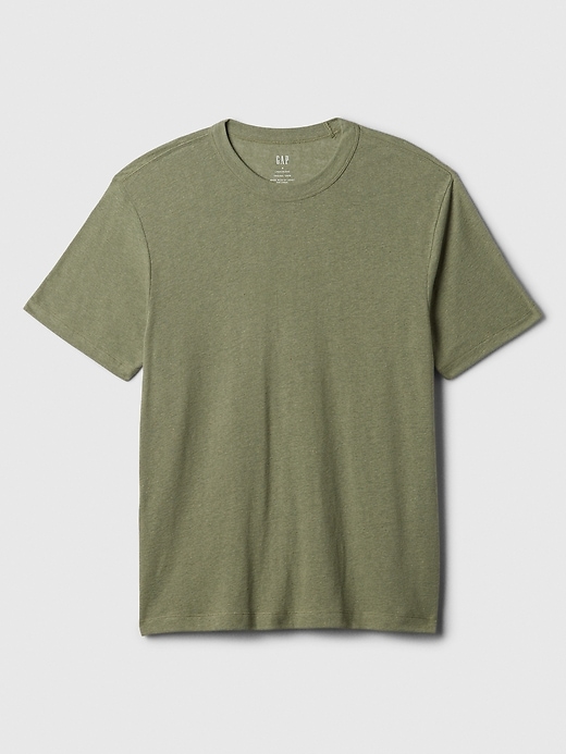 Image number 7 showing, Relaxed Linen-Blend T-Shirt