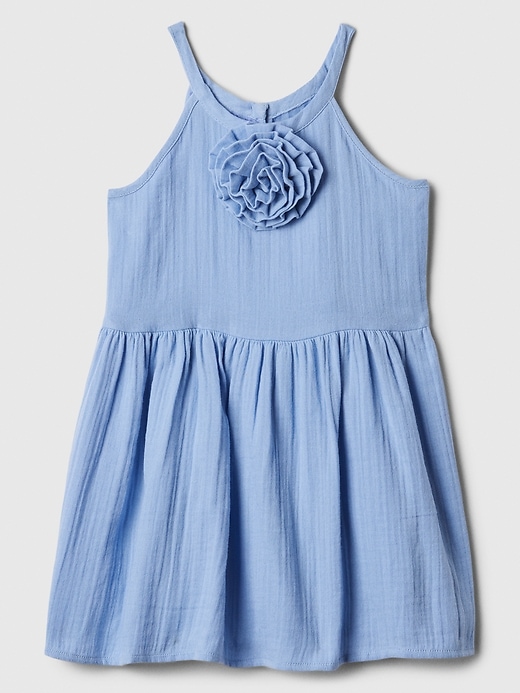 Image number 4 showing, babyGap Gauze Sleeveless Rosette Dress