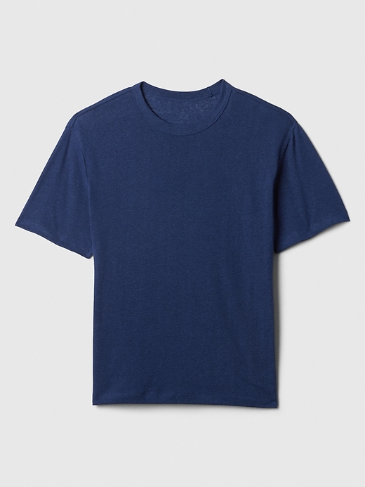 Image number 4 showing, Relaxed Linen-Blend T-Shirt