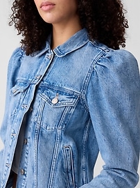 Puff Sleeve Icon Denim Jacket