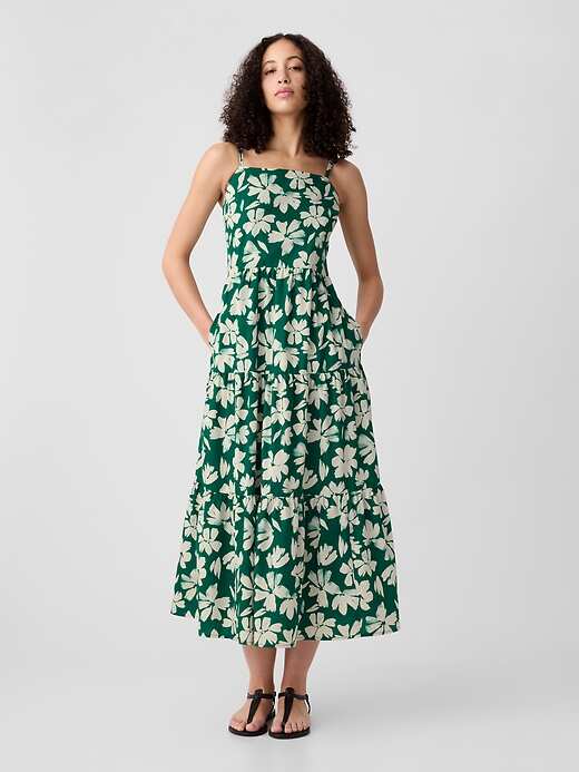 Print Tiered Maxi Dress
