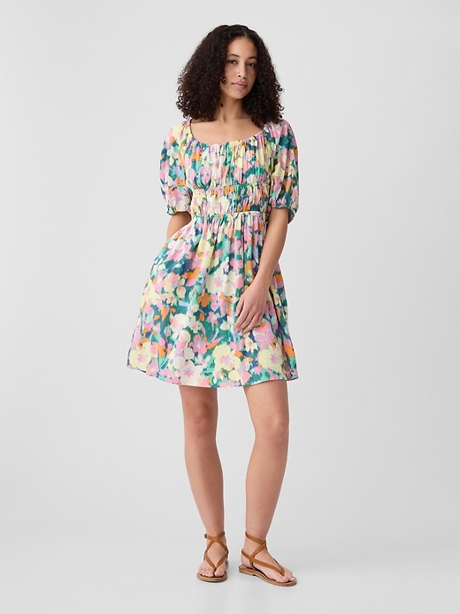 Image number 8 showing, Smocked Squareneck Mini Dress