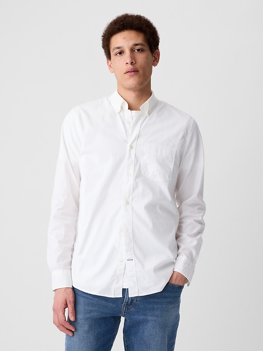 Image number 8 showing, Stretch Poplin Shirt in Slim Fit