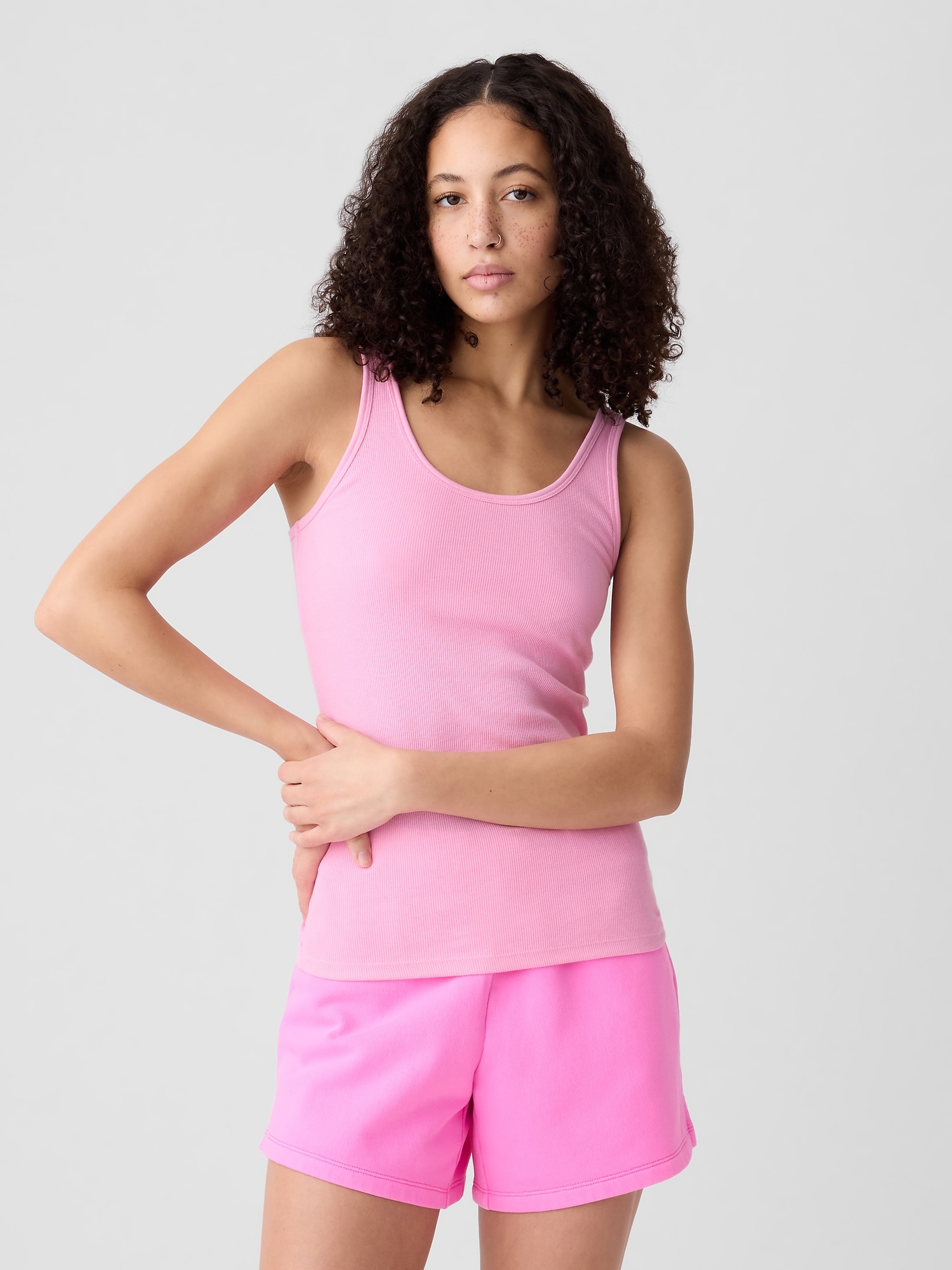 Ribbed Support PJ Tank Top