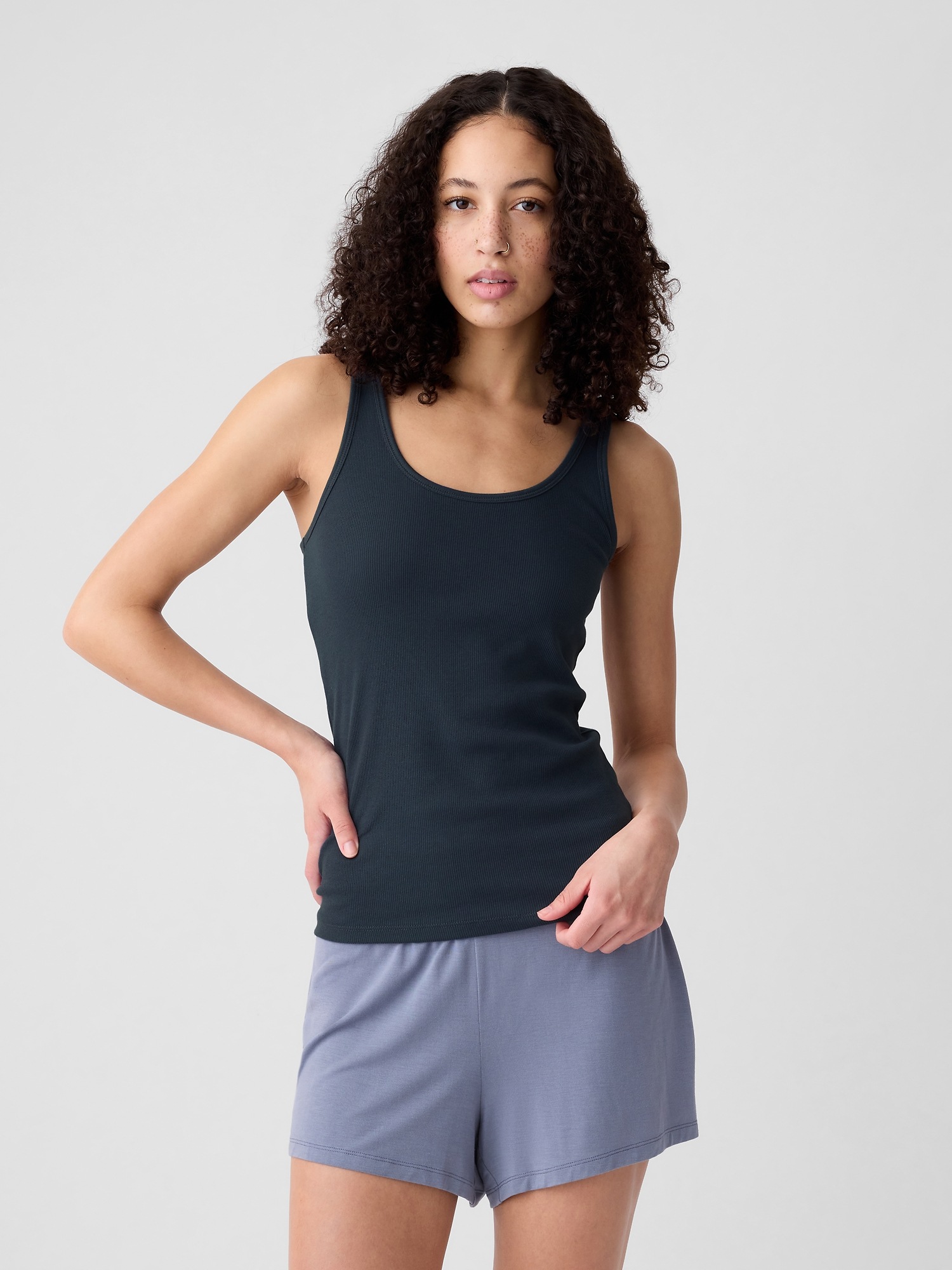 Ribbed Support PJ Tank Top