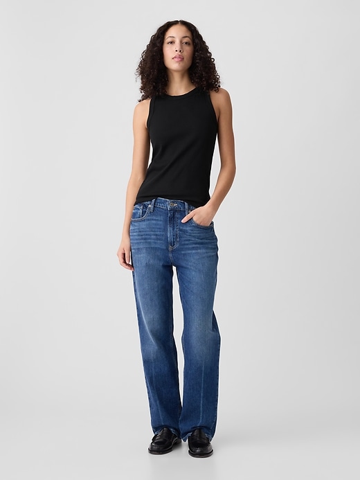 Image number 3 showing, Ribbed High-Neck Tank