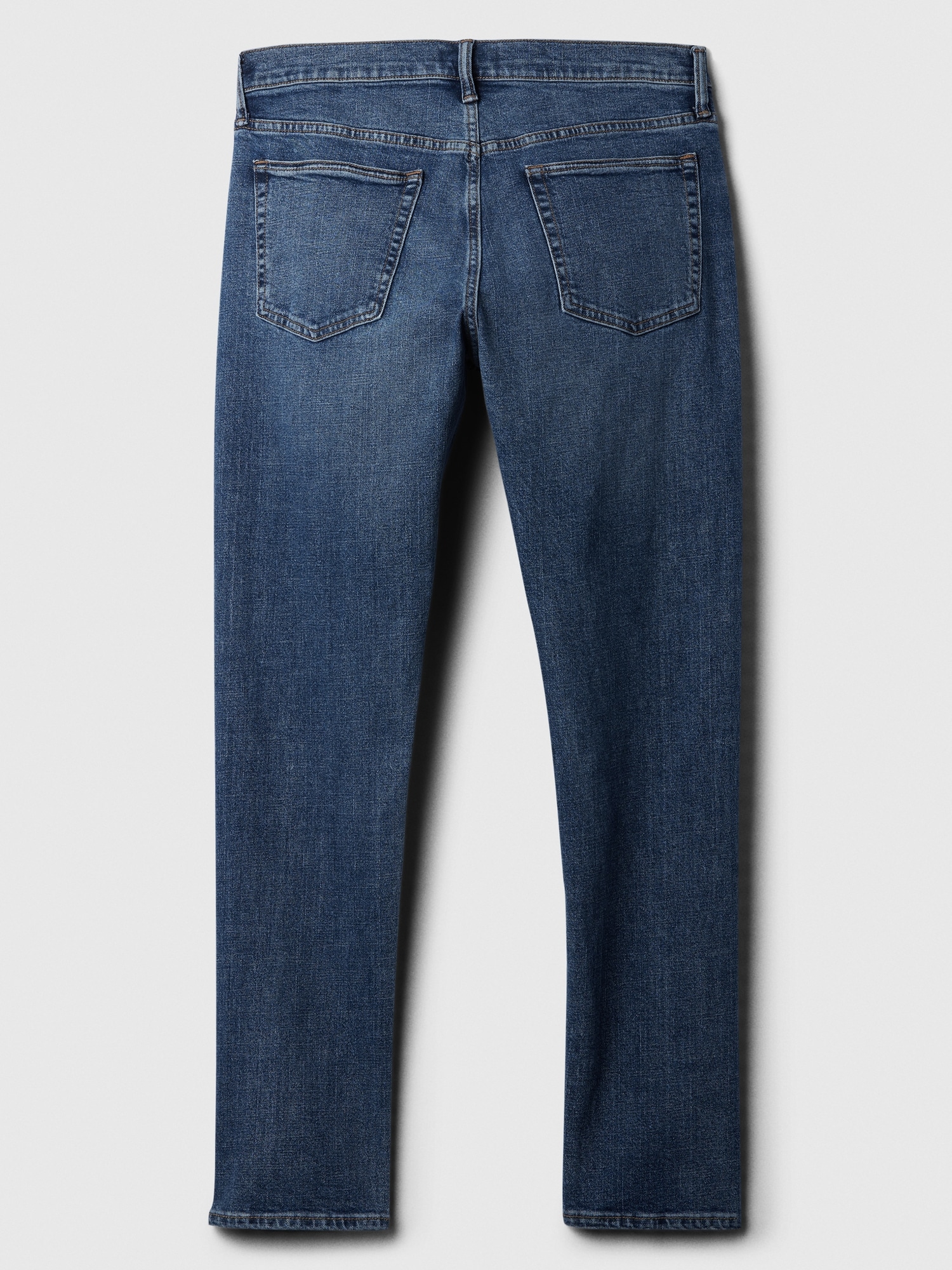Destructed Straight Taper GapFlex Jeans with Washwell Black
