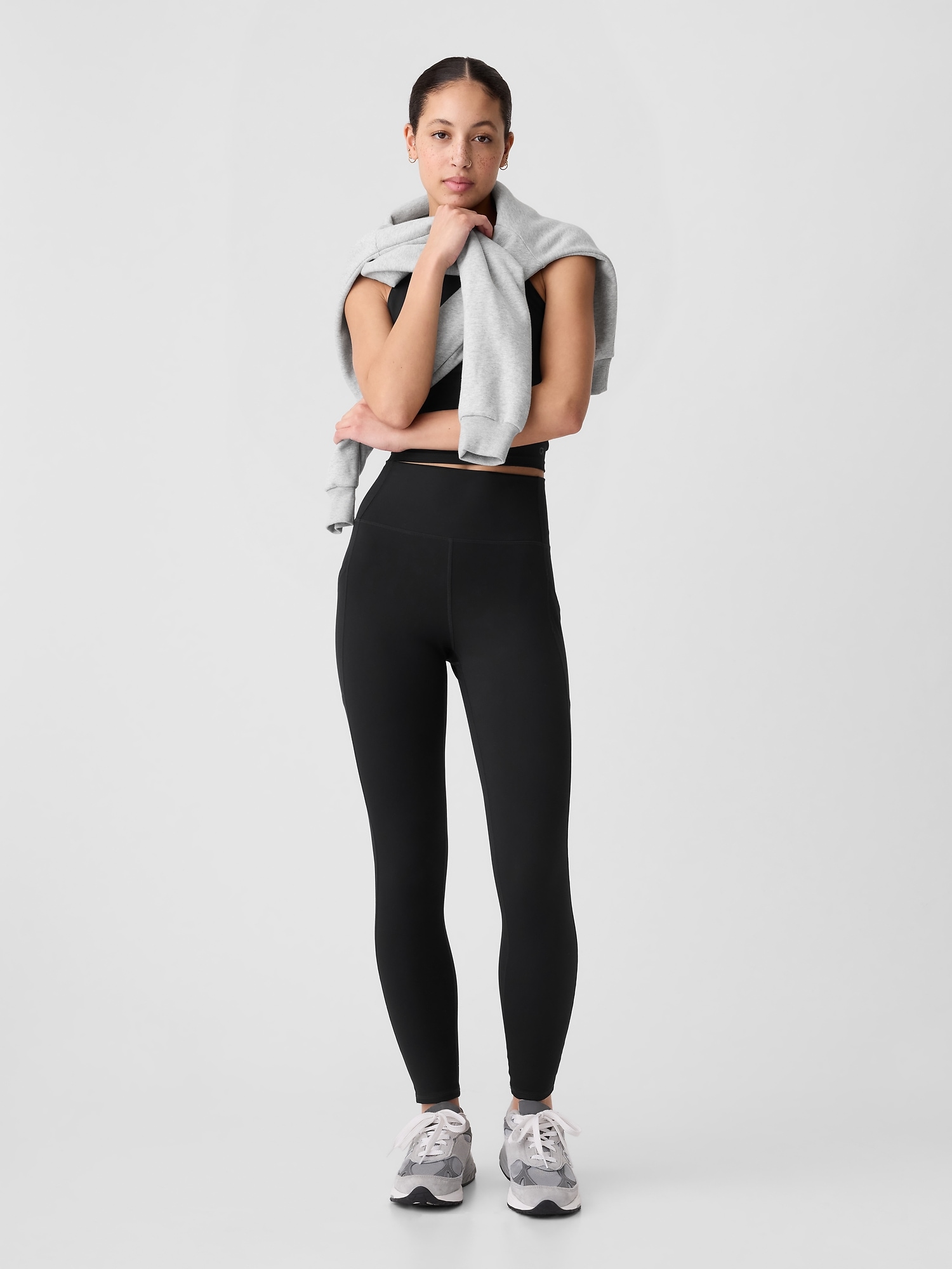 GAP POWER FULL LEGGING SHINE - Leggings - black 