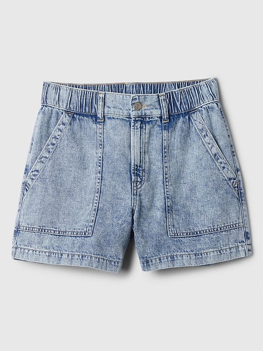 Image number 7 showing, 4" Mid Rise Easy Denim Utility Shorts