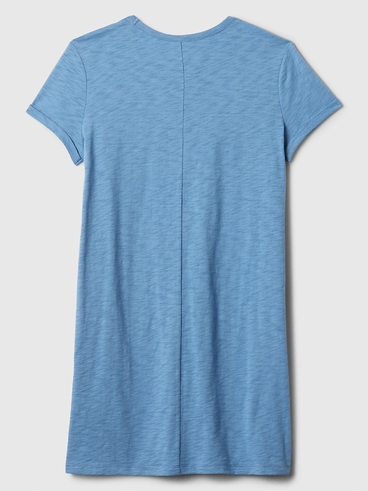 fitted dresses women Rust Cotton T-Shirt Dress