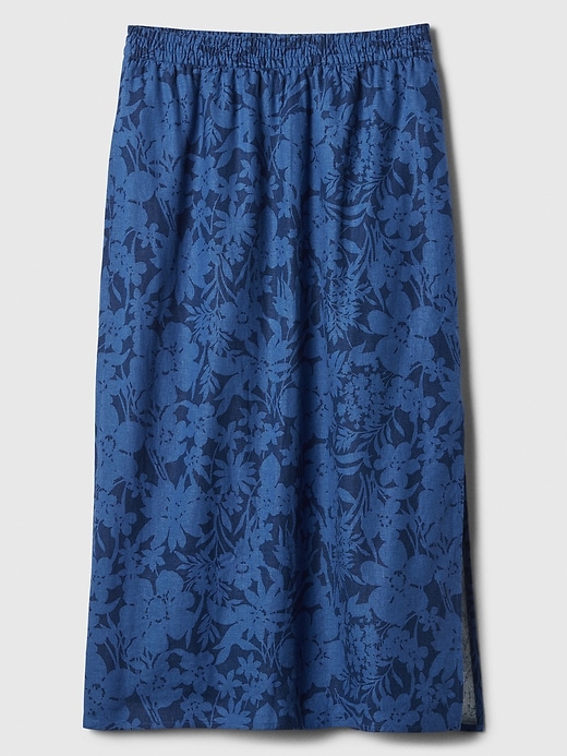 Image number 5 showing, Linen-Blend Midi Slip Skirt