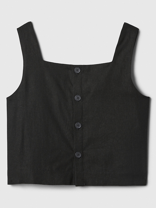 Image number 6 showing, Cropped Linen-Blend Squareneck Tank Top