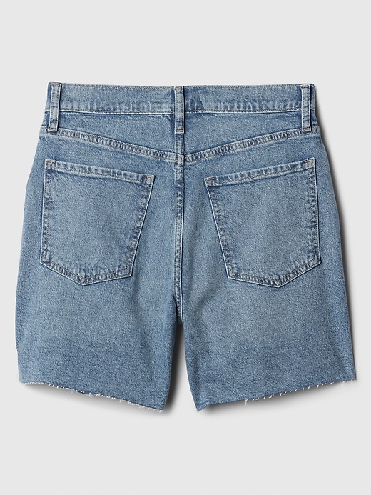 Image number 8 showing, 5.5" High Rise Vintage Midi Denim Shorts