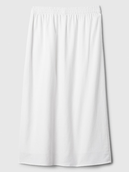 Image number 6 showing, Linen-Blend Midi Slip Skirt