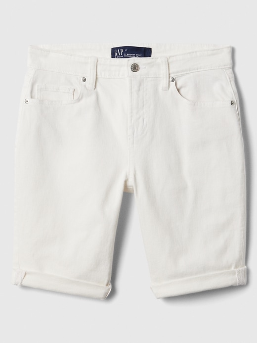 Image number 7 showing, 9" Mid Rise Denim Bermuda Shorts