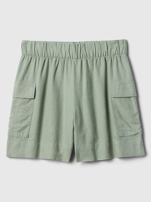 Image number 7 showing, 6" Mid Rise Linen-Blend Pull-On Cargo Shorts