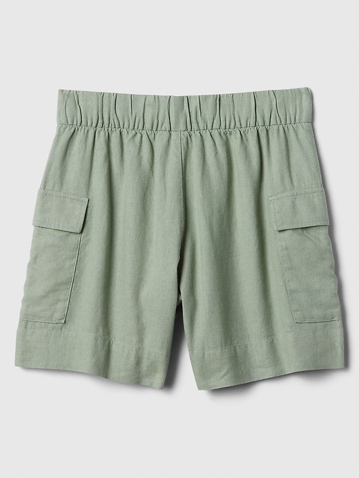 Image number 8 showing, 6" Mid Rise Linen-Blend Pull-On Cargo Shorts