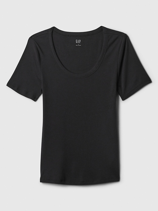 Image number 3 showing, Ribbed Scoopneck T-Shirt