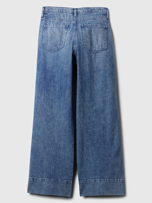Image number 8 showing, High Rise Wide-Leg Pleated Trousers