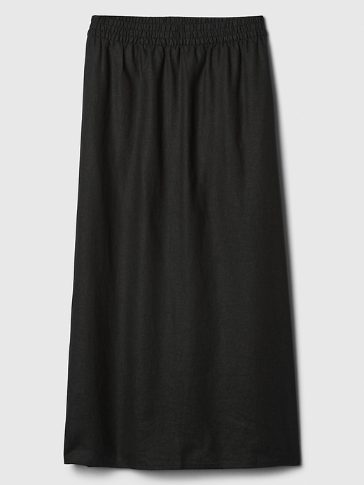 Image number 5 showing, Linen-Blend Midi Slip Skirt