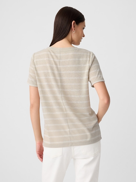 Image number 2 showing, Relaxed Linen-Blend Scoopneck T-Shirt