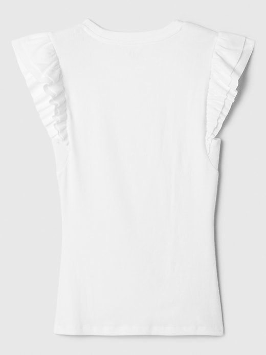 Image number 6 showing, Ribbed Flutter Sleeve Top