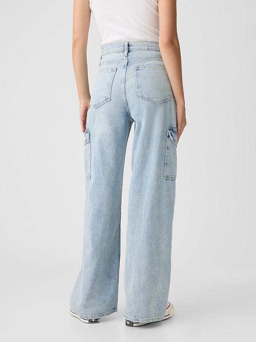 Image number 4 showing, High Rise Wide-Leg Jeans