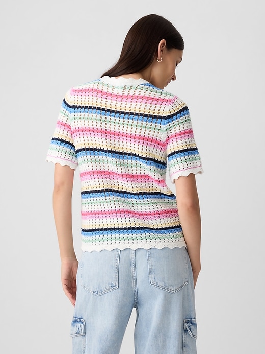Image number 2 showing, Crochet Sweater T-Shirt