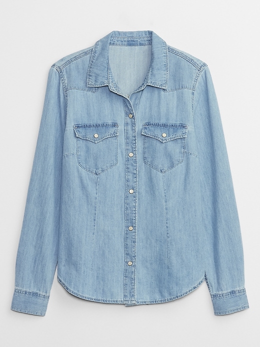 Image number 4 showing, Fitted Denim Western Shirt