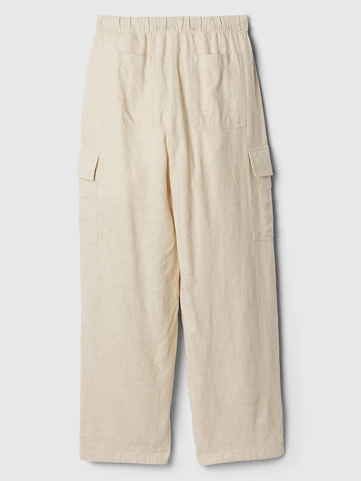 Image number 8 showing, Linen-Blend Parachute Cargo Pull-On Pants