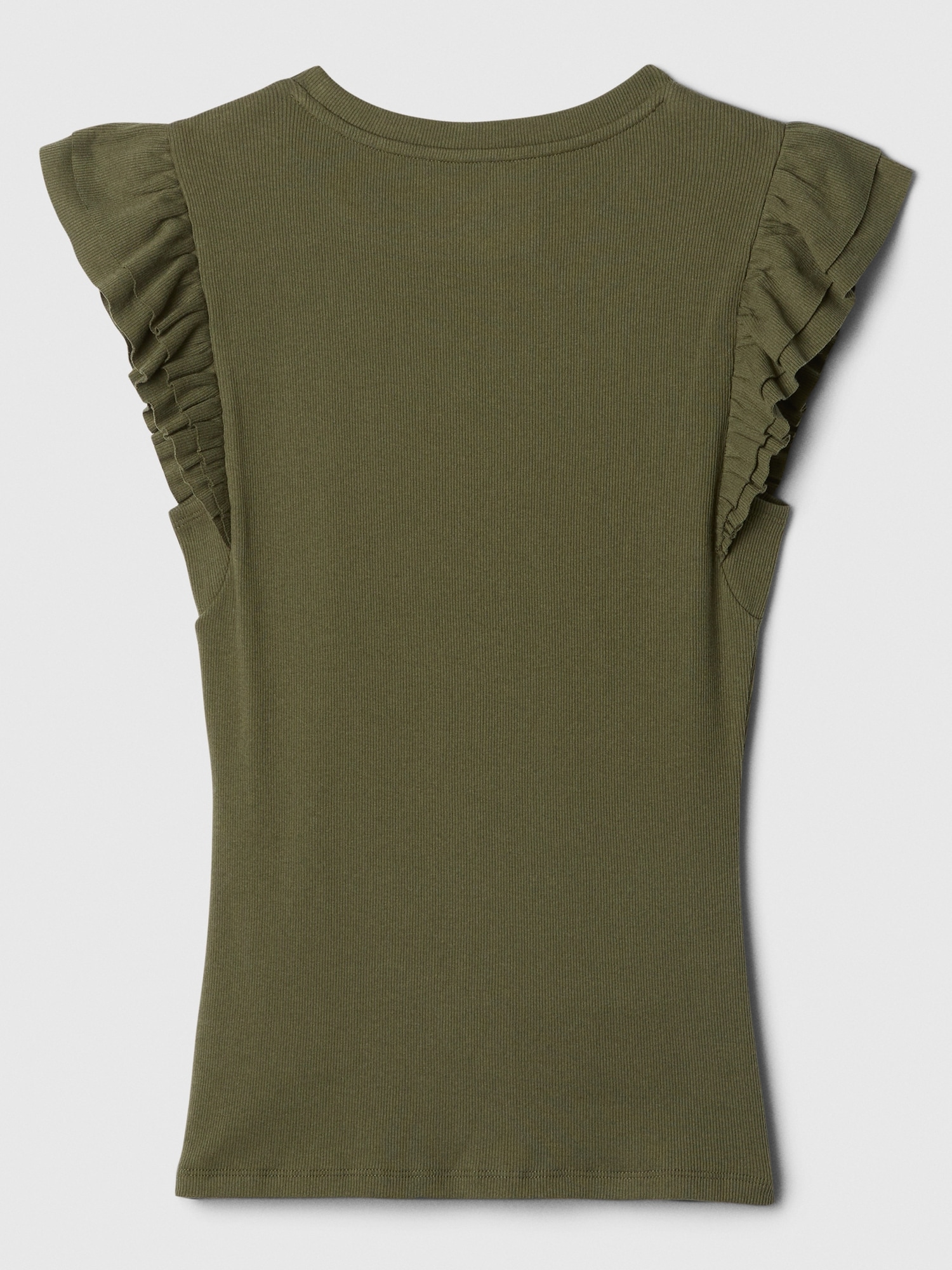 Ribbed Flutter Sleeve Top | Gap Factory