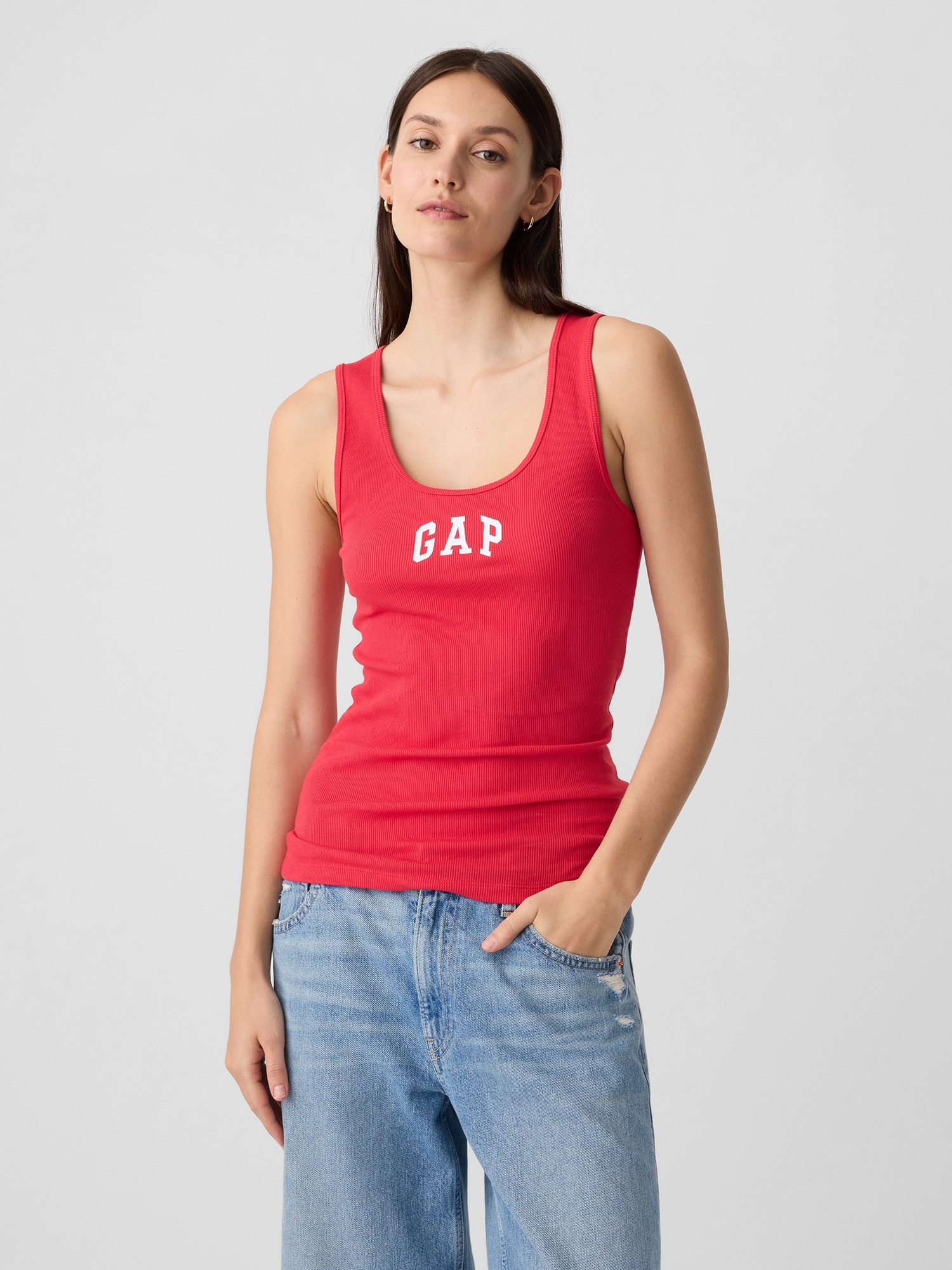 Gap Logo Ribbed Tank Top Gap Factory