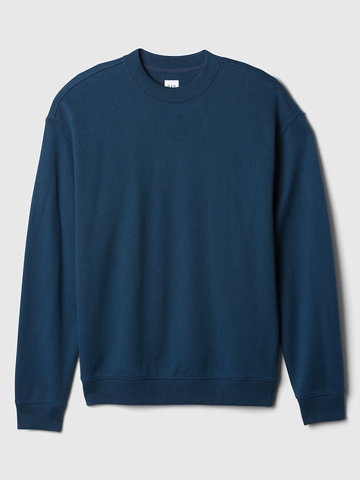 Image number 4 showing, Relaxed Textured Crewneck Sweatshirt
