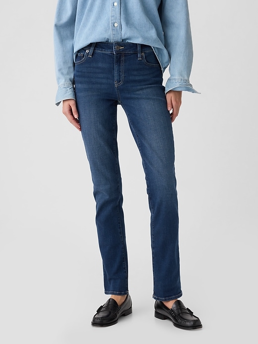 Image number 2 showing, Mid Rise Classic Straight Jeans