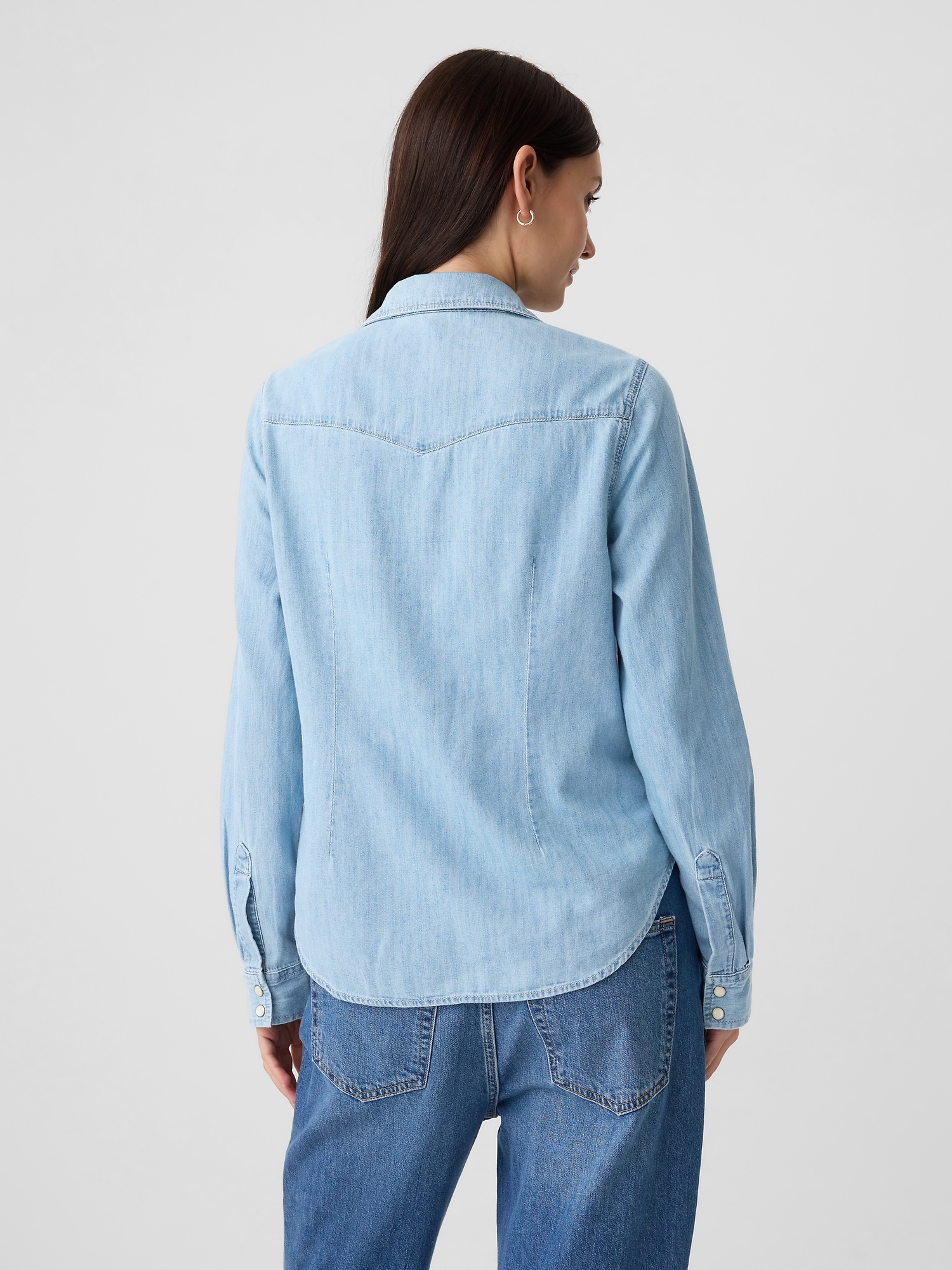 Aggregate 160+ ladies light denim shirt best