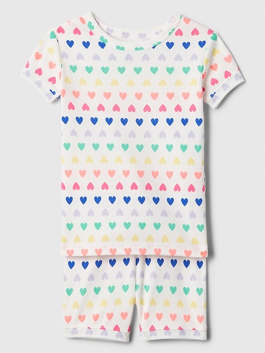 Image number 1 showing, babyGap 100% Organic Cotton Rainbow Heart PJ Set