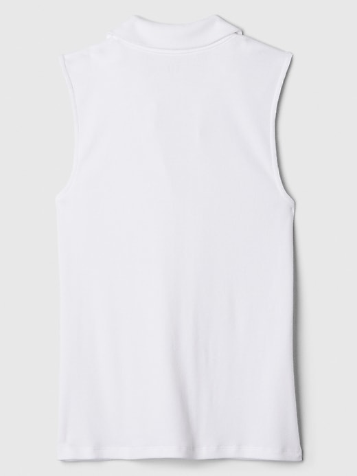Image number 6 showing, Ribbed Sleeveless Polo Shirt
