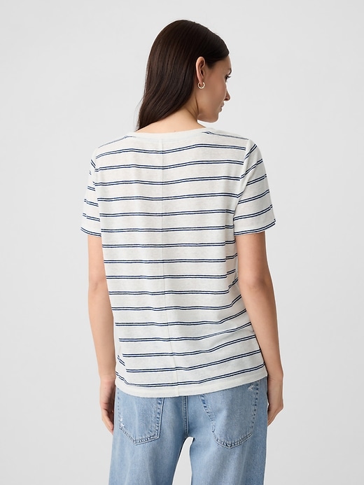 Image number 2 showing, Relaxed Linen-Blend Scoopneck T-Shirt