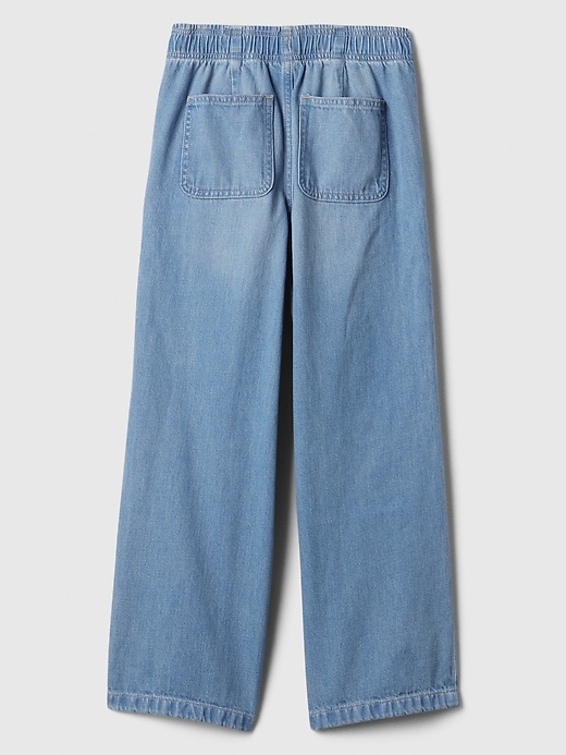 Image number 2 showing, Kids High Rise Easy Wide-Leg Pull-On Jeans
