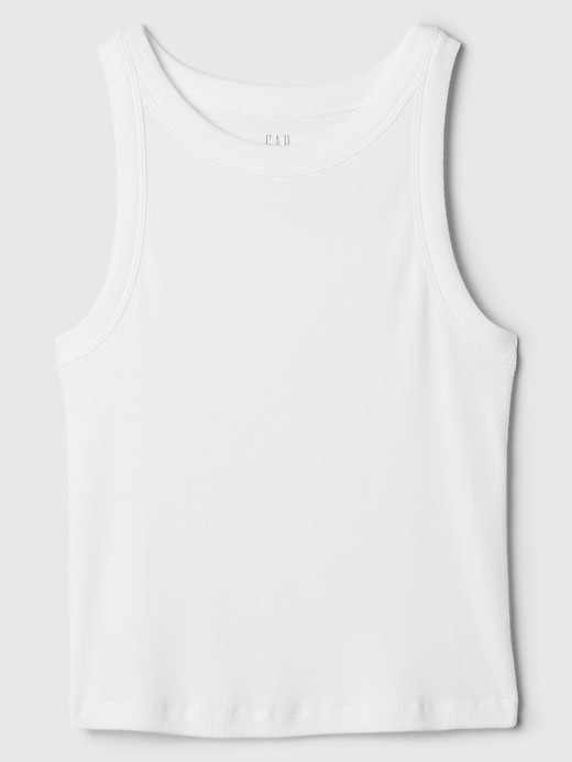 Image number 5 showing, Cropped Ribbed High Neck Tank