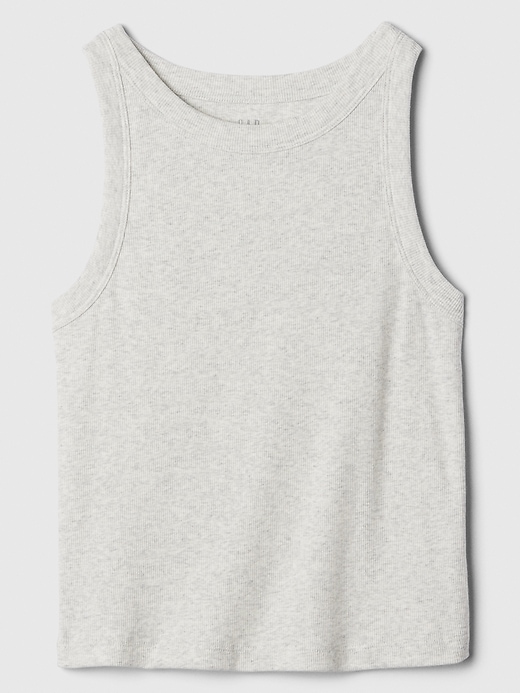 Image number 5 showing, Cropped Ribbed High Neck Tank