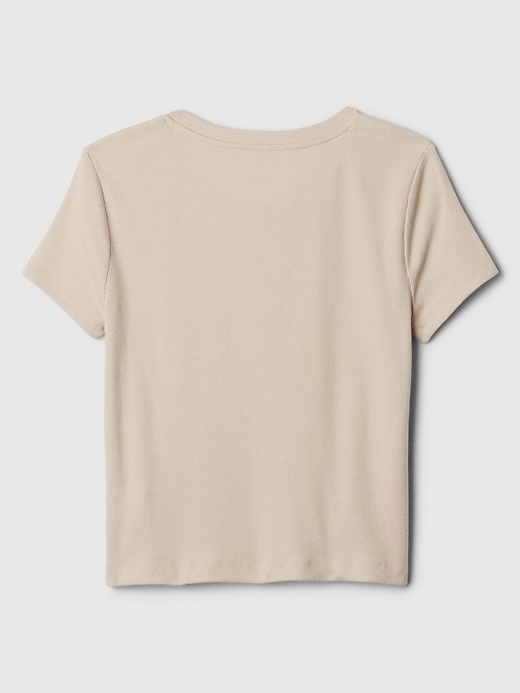 Image number 6 showing, Cropped Fitted Ribbed T-Shirt