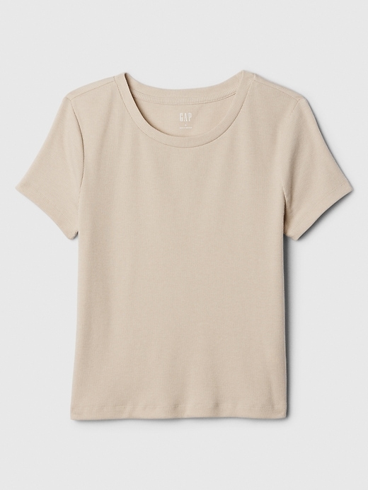 Image number 5 showing, Cropped Fitted Ribbed T-Shirt