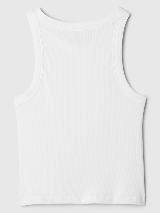 Image number 6 showing, Cropped Ribbed High Neck Tank