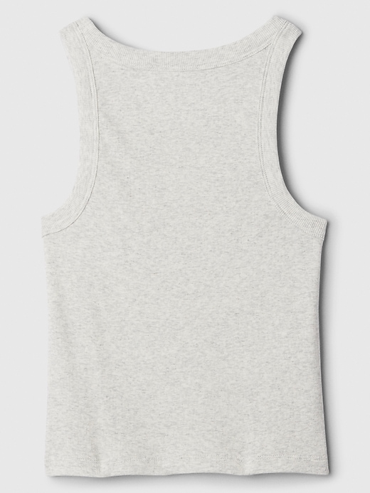 Image number 6 showing, Cropped Ribbed High Neck Tank
