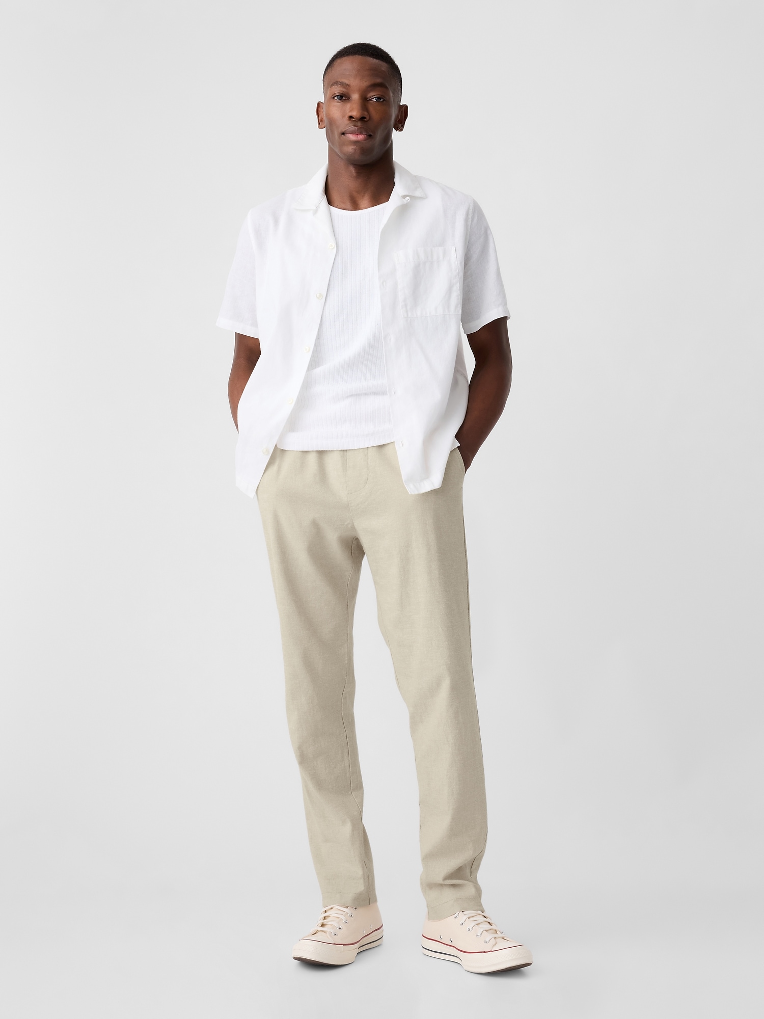 Easy Linen-Blend Pants